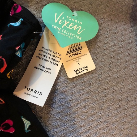 (SOLD) New Torrid Swim Beach Print Bikini Size 1 - Picture 3 of 7